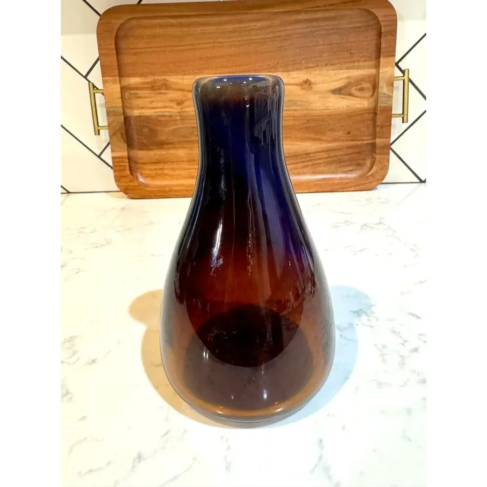 Vintage handblown glass vase signed Williams 77 teardrop" or "bud" vase - Picture 4 of 16
